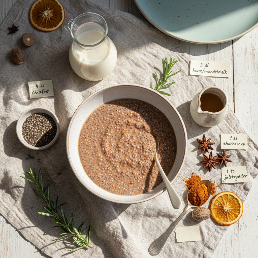 Julekrydret chia-pudding
