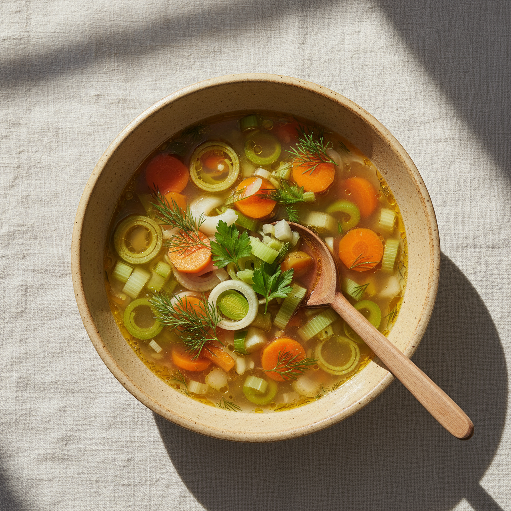 Grønnsakssuppe fra bunnen