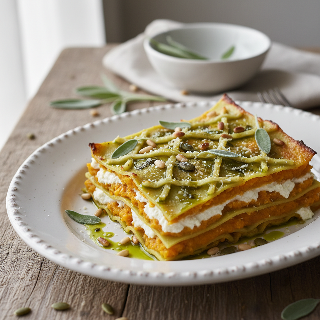 Frisk Gresskarlasagne med Ricotta