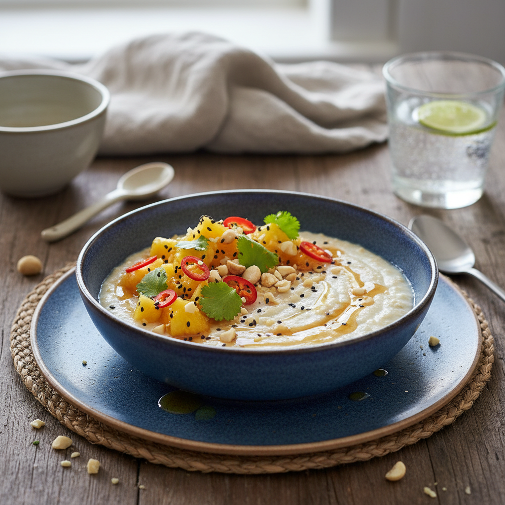 Frokostgrøt med Ananas-Kimchi