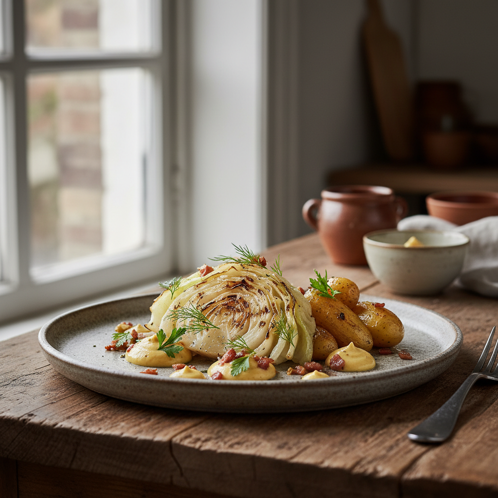 Grillet Hvitkål 'Lutefisk'-stil