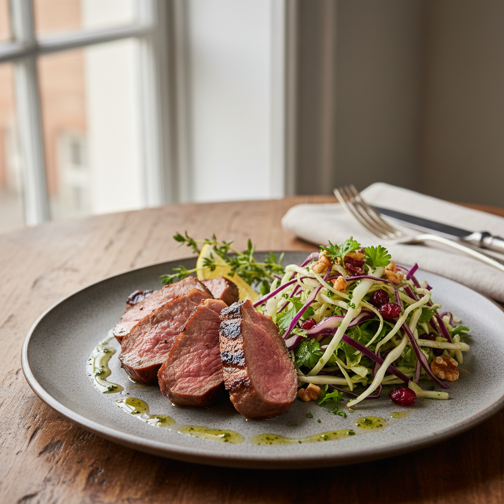 Grillet Lam med Kålsalat