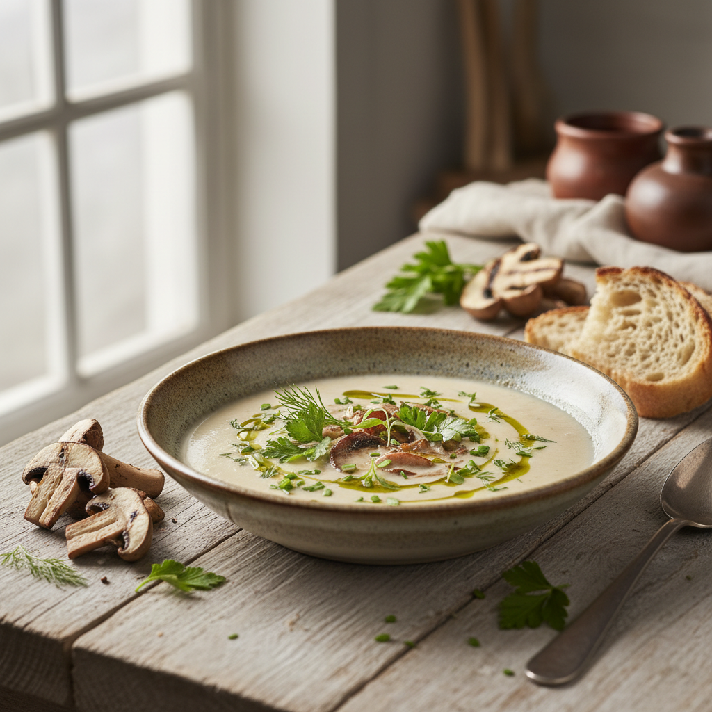 Kremet Soppsuppe med Urter
