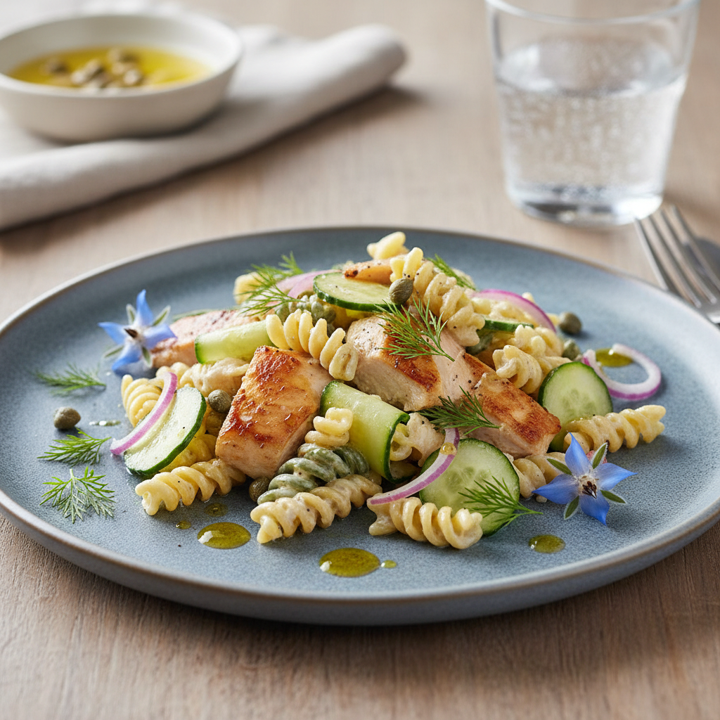 Kylling- og pastasalat nordisk