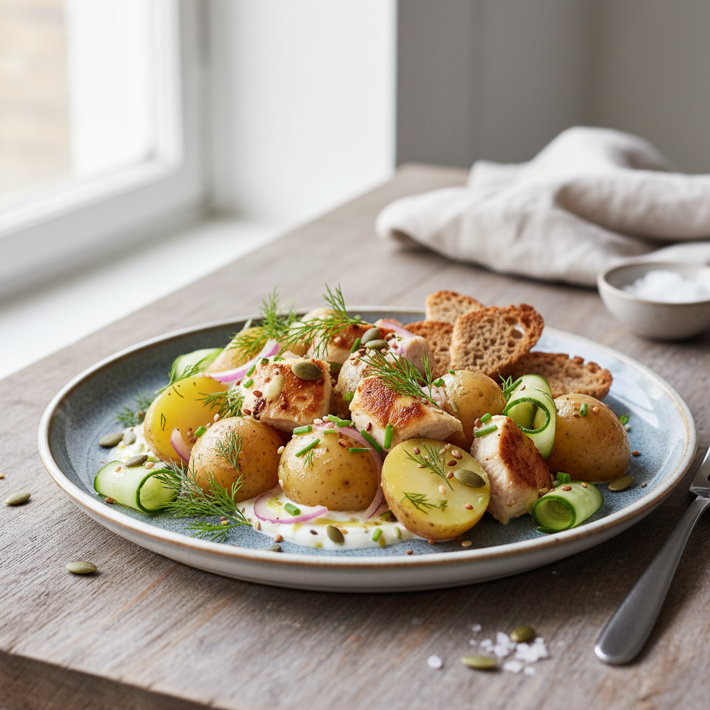 Kylling- og potetsalat, nordisk