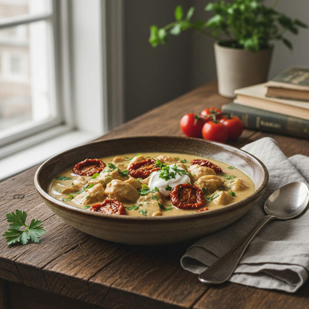 Kyllinggryte, soltørket tomat