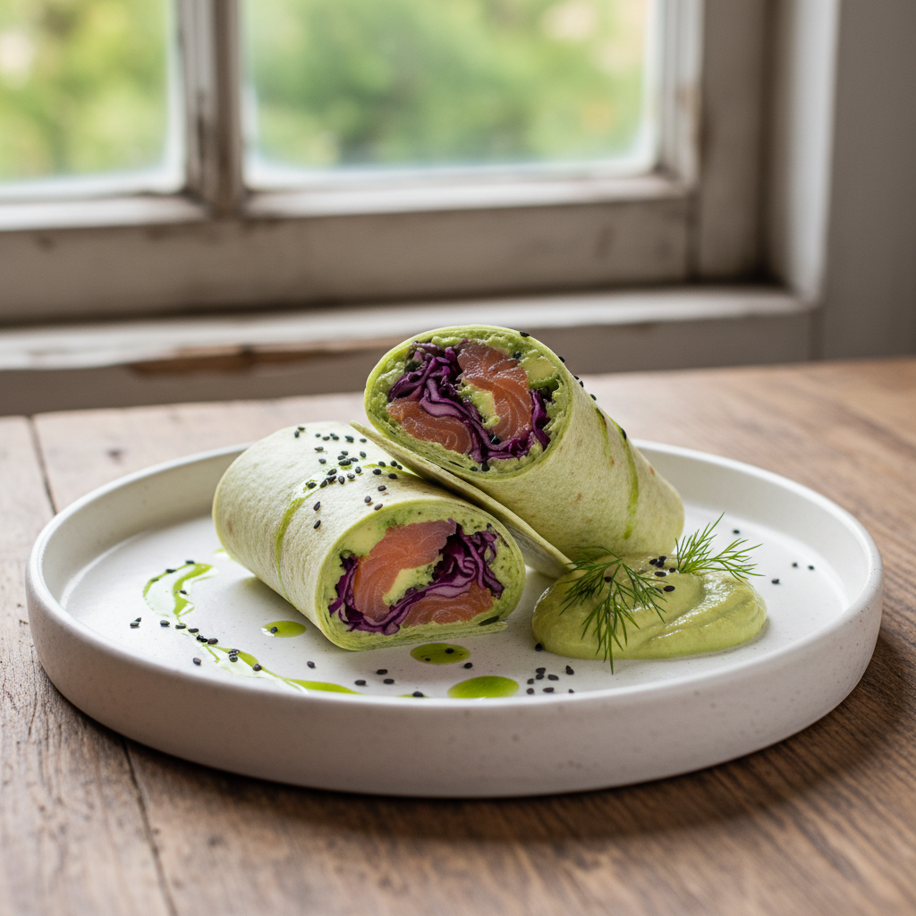 Laksewrap med avokadokrem