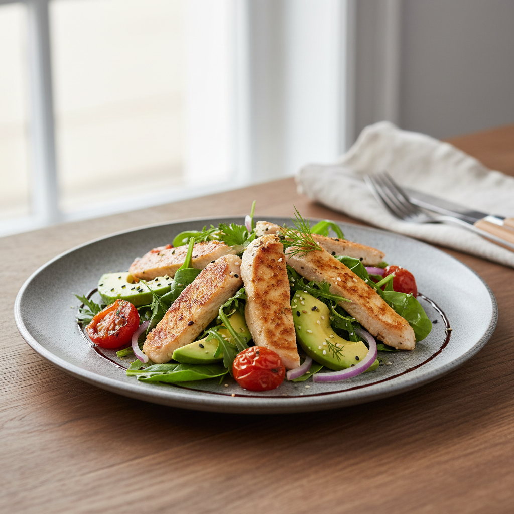 Lun Kylling Avokado Salat