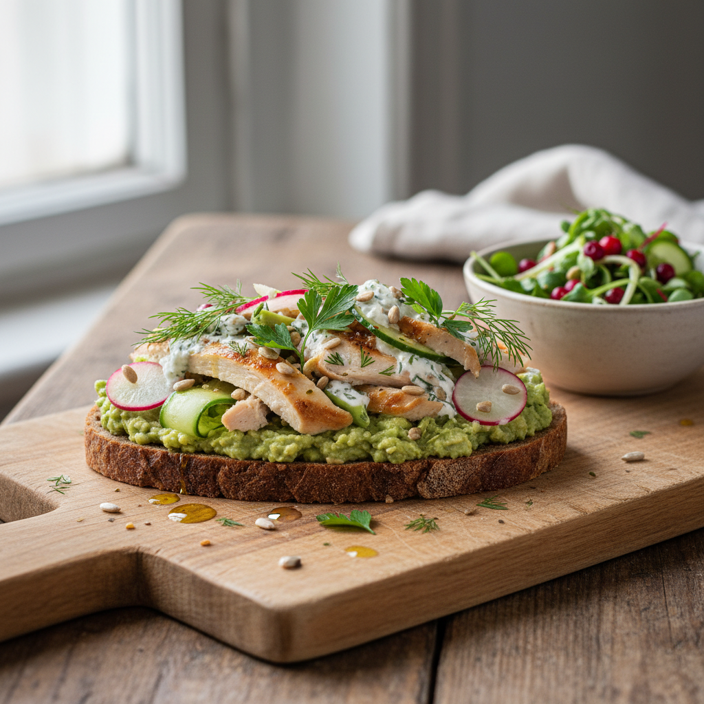 Nordisk Kylling Avokado Smørbrød