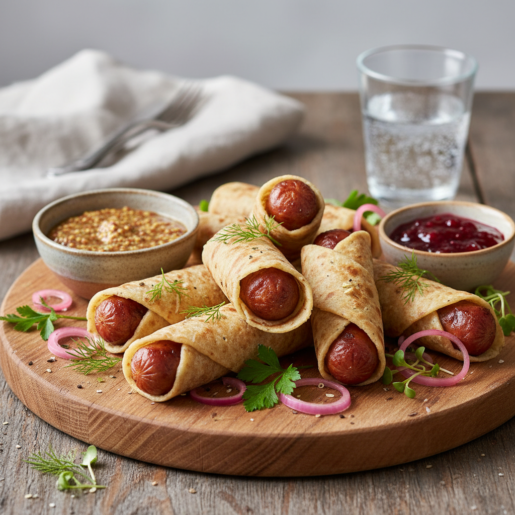 Pølse- og potetlomperuller, healthy and nutritious