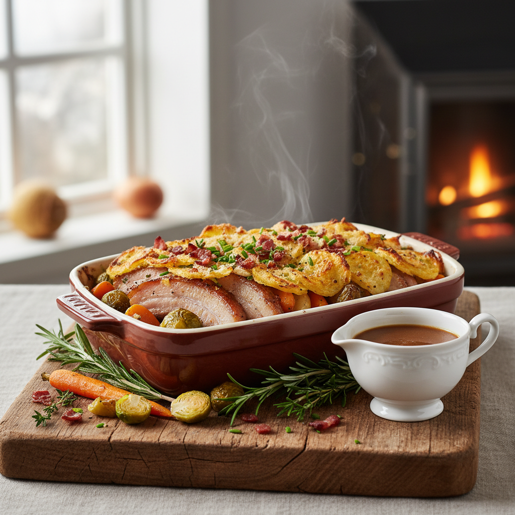 Ribbe- og Grønnsaksform, Gratinerte Potetflak