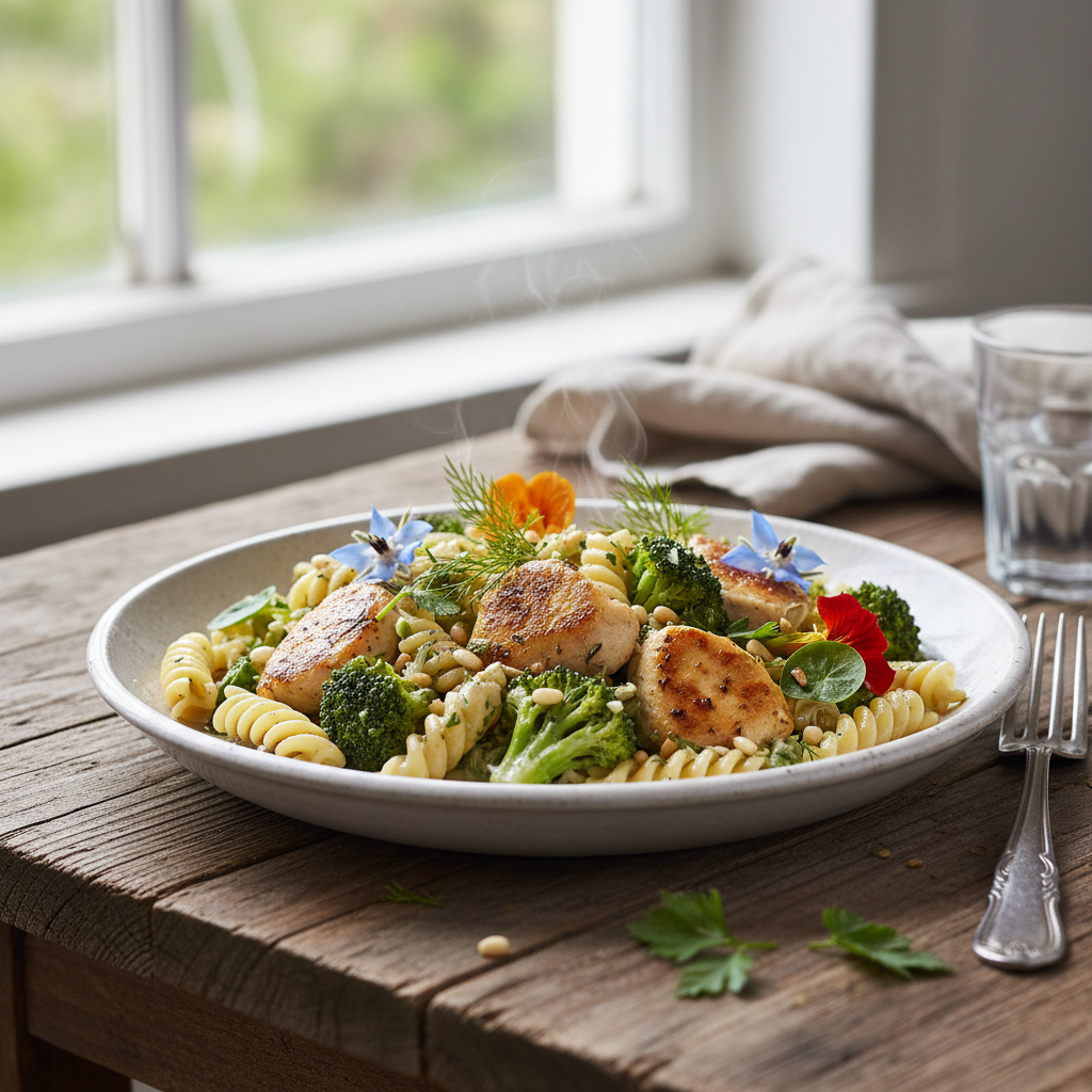 Urtebakt Kylling- og Brokkolipasta